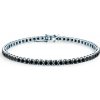 Tenisový náramok Luminy 3,0 mm: biele zlato, čierne diamanty - SAV-B-TENIS-21CM-30SZ-20K-585-CZD-B SAVICKI