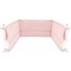 BABY NELLYS Mantinel s volánikom do postieľky 120 x 60 cm, Royal - ružový