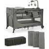 KINDERKRAFT Postieľka cestovná Joy 2 s doplnkami Dark grey
