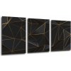 Impresi Obraz Abstraktné zlaté trojuholníky - 150 x 70 cm (3 dielny)