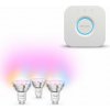 Philips Hue Bridge 2.0 + Philips Hue Essential White and Color Ambiance 4,7 W 345 GU10 3 ks