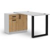 Písací stôl s komodou Malta 130 - sivá/dub artisan