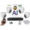 Monitorrs Security AI IP kamerový set 5 Mpix W Dome