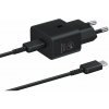 Nabíjačka do siete Samsung cestovná nabíjačka USB-C 25W + USB-C dátový kábel Black (Bulk) (57983121786)