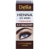 Delia Cosmetics Henna farba na obočie 4 Brown 2 g 2 ml