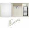 Blanco AXIA III 6 S biela soft s excentrom + sklenená krájacia doska 527045 + Blanco DARAS-S biela soft 526937