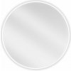 Mexen Loft, okrúhle kúpeľňové zrkadlo 70 cm, farba rámu biela, 9850-070-070-000-20