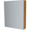 Mereo, Mereo Kúpeľňová zrkadlová skrinka 80 cm, galerka, 2 x dvierka, Multidecor, Orech Dijon prírodný, MER-CN798G82ODP1