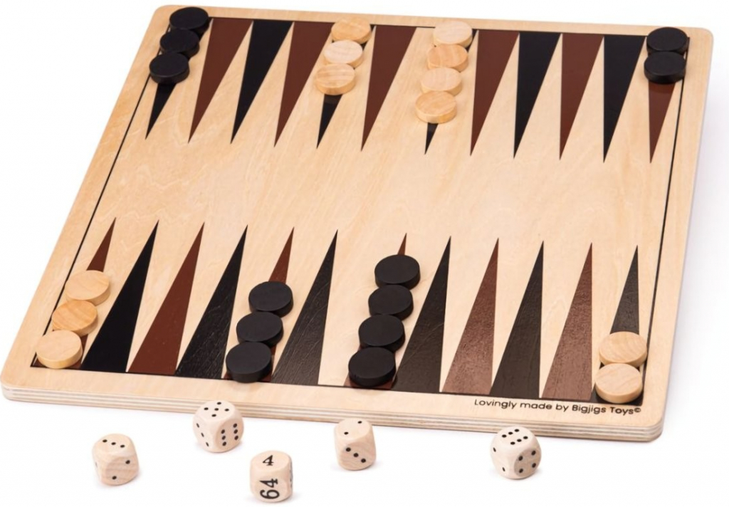 Bigjigs Toys Dřevěný backgammon