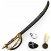 Detský set pirátska šabľa - meč s doplnkami - 4 ks