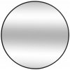 ZRKADLO NÁSTENNÉ ZÁVESNÉ OKRÚHLE VEĽKÉ ČIERNY KOVOVÝ RÁM Ø 70 cm