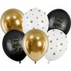 PartyDeco balóniky Happy New Year (6 ks)
