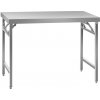 Royal Catering Skladací pracovný stôl z ušľachtilej ocele - 120 x 60 cm RCAT-120K