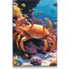 Vymalujsisam.sk Maľovanie podľa čísiel - Krab v mori Veľkosť: 20x30cm, Rám: Bez rámu, iba zrolované plátno