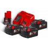 MILWAUKEE M18 NRG-503 aku sada 18V/3*5Ah +1*12V/2Ah + nabíjačka M12-18FC 4933451423