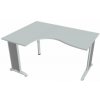 Hobis Pracovný stôl Flex, ergo, pravý, 160x75,5x120 (60x80) cm, sivá/kov