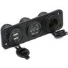 Zabudovateľná zásuvka 12V / Voltmeter /dual USB
