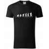 Evolúcia baseball pálkar náprah + loptička - Tričko z organickej bavlny - L ( Čierna )