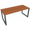 Hobis Pracovný stôl UNI O, 180x75,5x80 cm, čerešňa/čierna