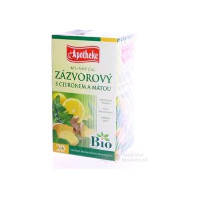 APOTHEKE BIO SELECTION ZÁZVOR. ČAJ S CITR. A MÄTOU 20x1,5 g (30 g)