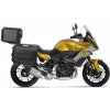SHAD Kompletná sada čiernych hliníkových kufrov TERRA BLACK , 37 litrov vrchný kufor, 36/36 litrov bočné kufre, vrátane montážnej sady a platni SHAD BMW F 900 XR