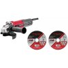 Brúska Worcraft AG08-115P, 710W, 115 mm, M14, uhlová, PROMO + 2 kotúče