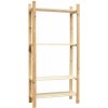 Regalux Drevený regál, 170 × 80 × 30 cm, nosnosť police: 20 kg, drevo, 53010000101
