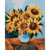 ZUTY Maľovanie podľa čísel SLNEČNICE NA OBRUSE Rámovanie vypnuté plátno na rám Rozmer 80 x 100 cm