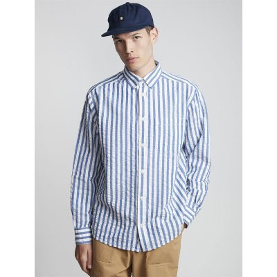 Element Bold pánska košeľa s dlhým rukávom blue stripes
