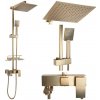 REA - Sprchový set s batériou 150mm Jack kartáčované zlato REA-P7050