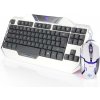 E-blue Auroza, sada klávesnica s optickou hernou myšou, US, herná, drôtová (USB), biela (EKM811WHUS-IU)