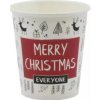 Nideko Papierový pohár MERRY CHRISTMAS | biely | 250 ml/8oz - 2400 ks