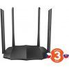 Tenda AC8 WiFi AC Gigabit Router 1200Mbps, 1x GWAN, 3x GLAN, 4x 6dBi antény, WISP, Uni.Repeater, APP 75011836