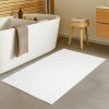 Kožušinový kúpeľňový koberec Waves - biely Rozmer koberca: 50x90cm