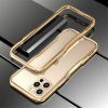 Luphie ochranný kovový rámček pre iPhone 12 / 12 Pro - zlatý - možnosť vrátiť tovar ZADARMO do 30tich dní