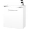 Dreja Skrinka pod umývadlo HOST SZD 50 - N01 Biela lesk / Úchytka T01 / L01 Biela vysoký lesk / Levé