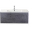 Kúpeľňový nábytkový set Sanox Frozen farba čela betón antracitovo sivá ŠxVxH 101 x 42 x 46 cm s keramickým umývadlom
