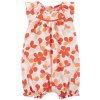 CARTER'S Overal letný Orange Floral dievča NB/ veľ. 56