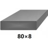 BranyPosuvne.sk Plochá plná oceľová tyč 80x8 mm (pásovina), bez povrchovej úpravy 6 m (J-P80x8-6)