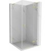 Mexen Lunar L sprchový kút s otváracími dverami pravý 70 x 70 cm, transparentný, zlatý kartáčovaný - 834L-070-070-55-00-P