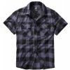 Čierno/sivá pánska košeľa Brandit Checkshirt Halfsleeve S