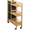 KESPER KESPER Polica do výklenku bambus, s polyesterovým košom, 20 × 78 × 68 cm