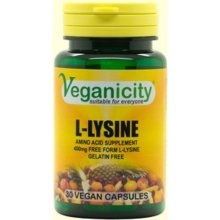 Veganicity L-Lysin 400 mg 30 kapsúl
