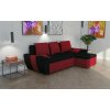 Rohová rozkladacia sedačka WILSON čierno-červená