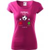 Futbal volá - Dámske tričko Pure - L ( Fuchsiová )