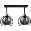 Keter Lighting Prisadený luster SOLO BLACK 2xE27/60W/230V čierna/zlatá KE0104 + záruka 3 roky zadarmo + záruka 3 roky zadarmo
