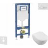 Geberit Duofix Set predstenovej inštalácie, klozetu a dosky Villeroy Boch, tlačidla Sigma50, DirectFlush, SoftClose, CeramicPlus, alpská biela SANI11CK3117
