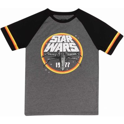 StarWars Star Wars - tričko "1977" pre mužov/dámy Unisex HE1635 (M) (sivá/čierna)