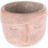 Betónový obal na kvetináč Face terakota, 15,5 x 11 x 14 cm