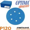 Brúsny papier pre excentrickú brúsku, P120, Priemer: 150mm, 6 dier, 100 kusov